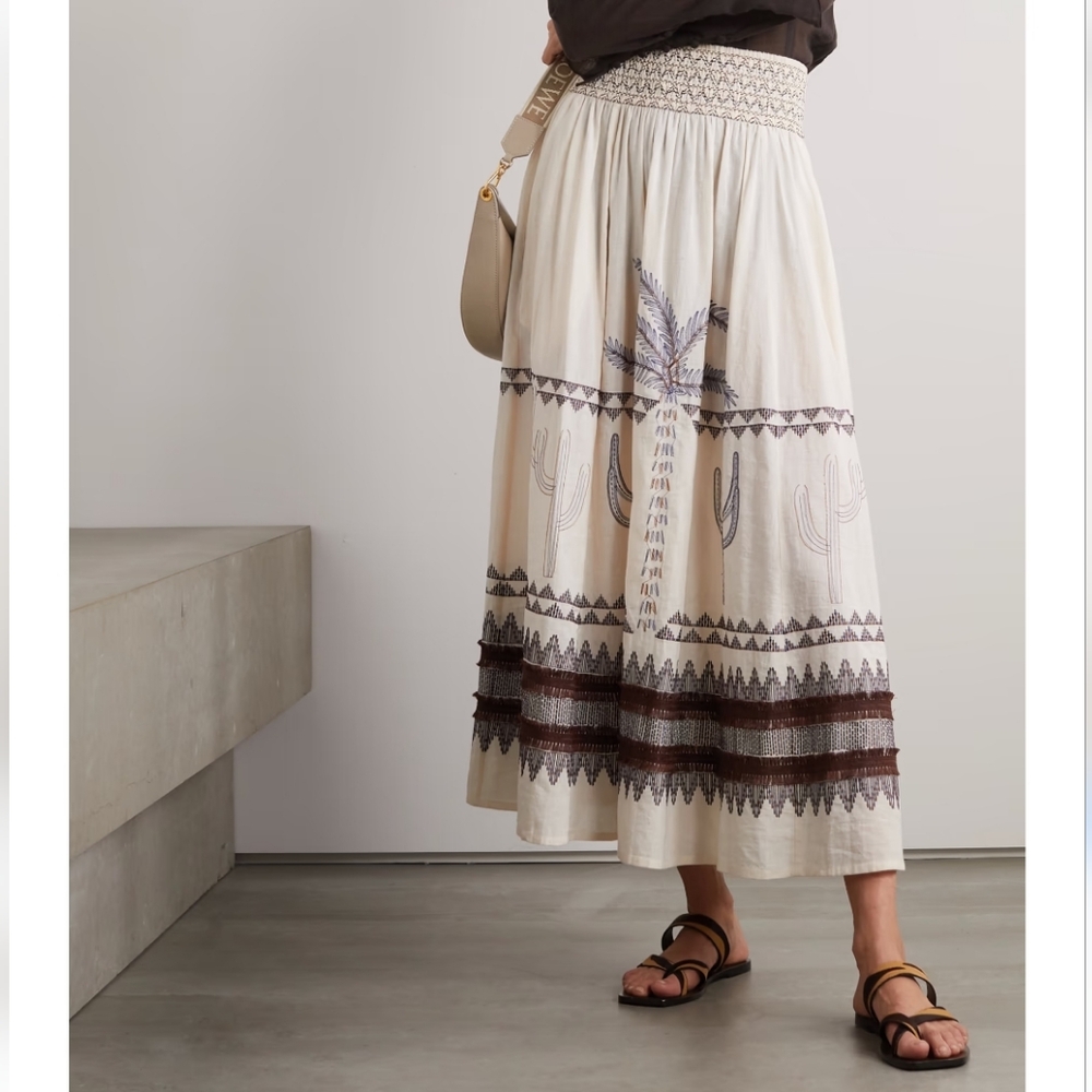 Emporio sirenuse linen maxi skirt